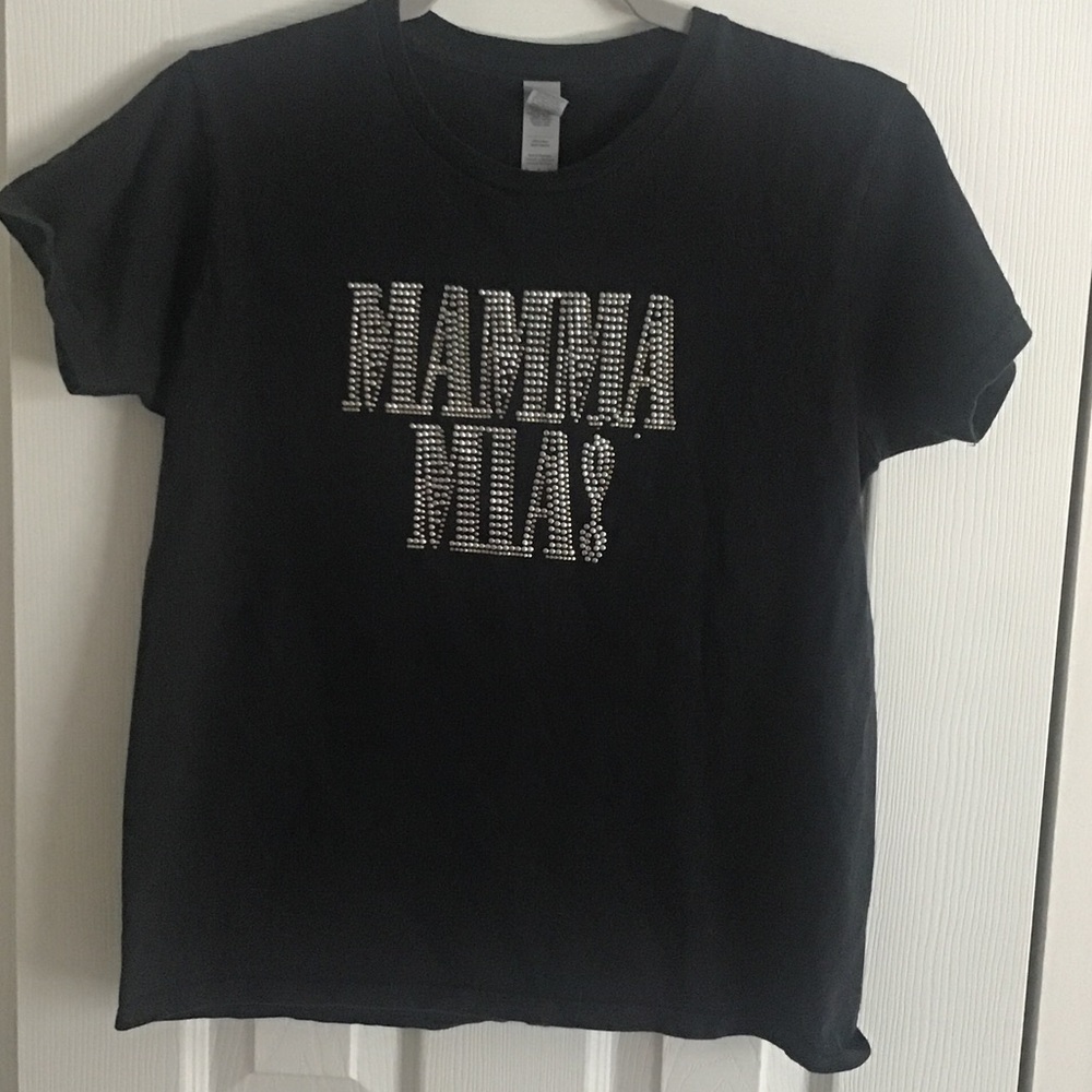 Raised beaded detail mamma mia tee